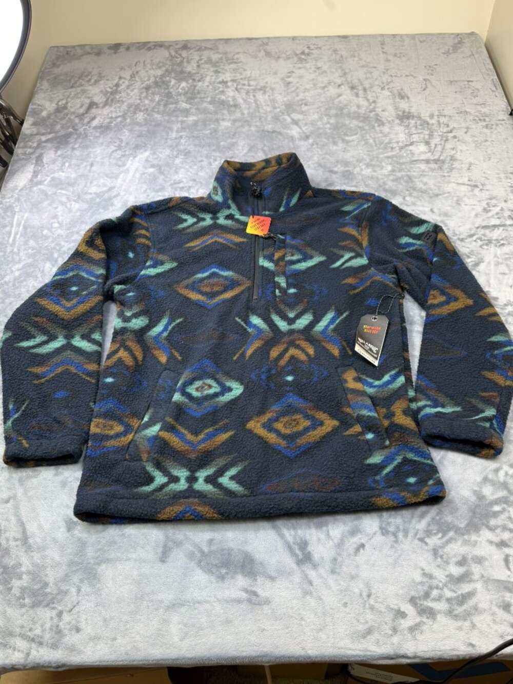 Billabong Boundary Mock Neck Men's Sweater Navy Medium New W/Tag